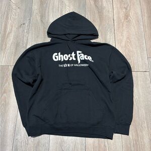 Men’s Black Ghost Face Hoodie Y2K Skater Grunge Size Large